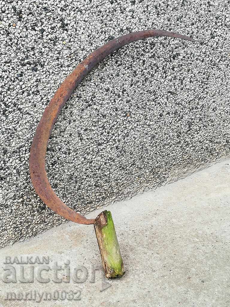 Old scythe sickle, blade, wrought iron with price 29.00 BGN | € 14.83
