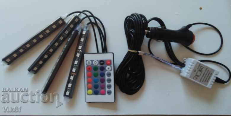 LED εσωτερικό φωτισμό για αυτοκίνητο με απομακρυσμένο με τιμή 24.50 BGN | € 12.53