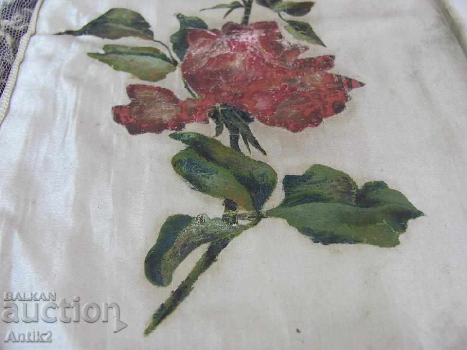 19th Century Hand Painted on Silk Box Covering Tishleifer - 5 19th Century Hand Painted on Silk Box Covering Tishleifer - 5