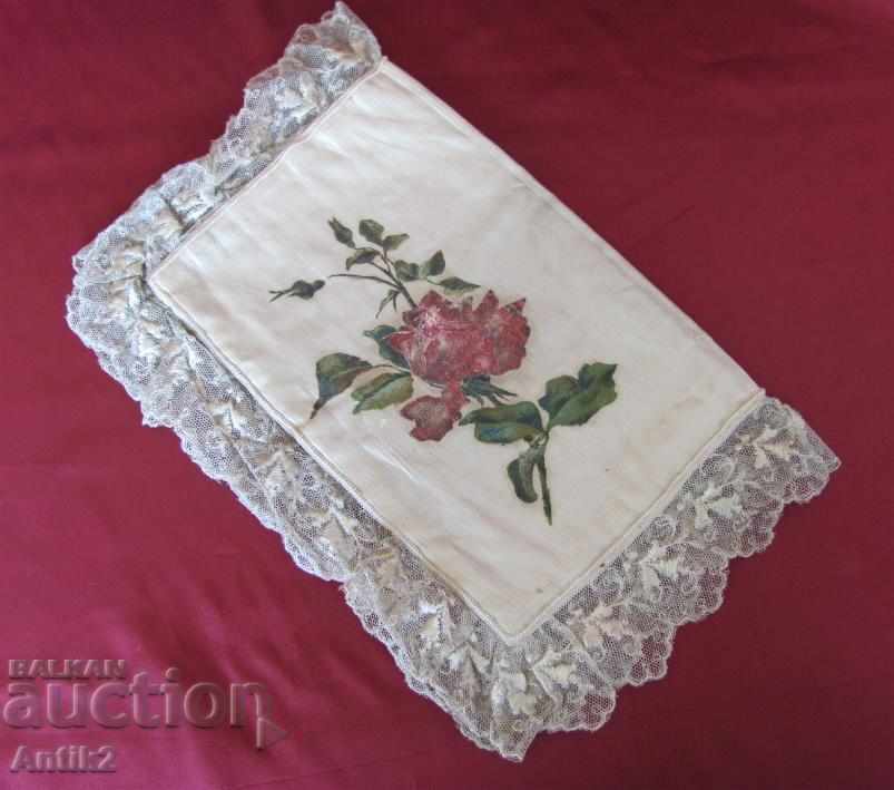 19th Century Hand Painted on Silk Box Covering Tishleifer - 7 19th Century Hand Painted on Silk Box Covering Tishleifer - 7