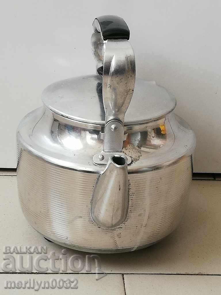 Aluminum teapot USSR coffee bean samovar vintage NOT USED - 7