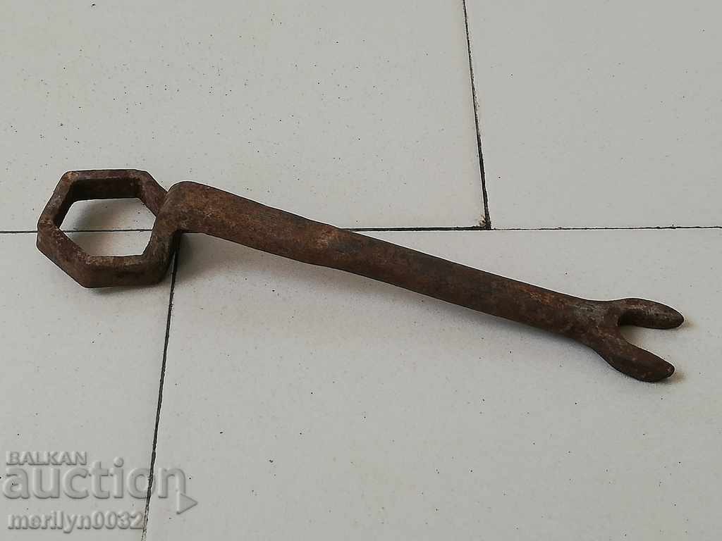 Delivery of An old forged key from a wagon-workshop wagon workshop