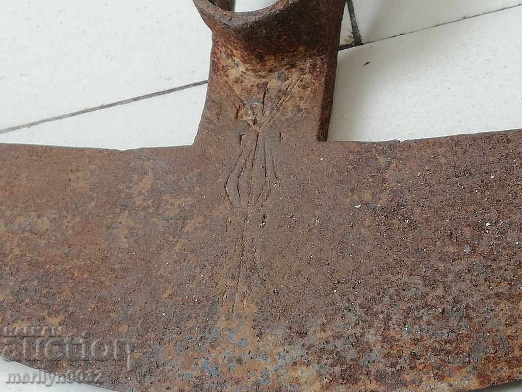 Old pick, agricultural instrument, chapel, wrought iron - 6 Old pick, agricultural instrument, chapel, wrought iron - 6