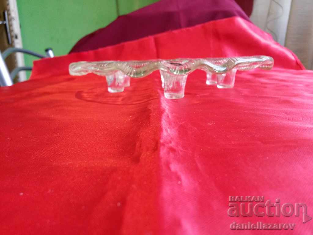 Rare Beautiful Candlestick Crystal Glass Muura Finland 6th with price 35.00 BGN | € 17.90 Rare Beautiful Candlestick Crystal Glass Muura Finland 6th with price 35.00 BGN | € 17.90