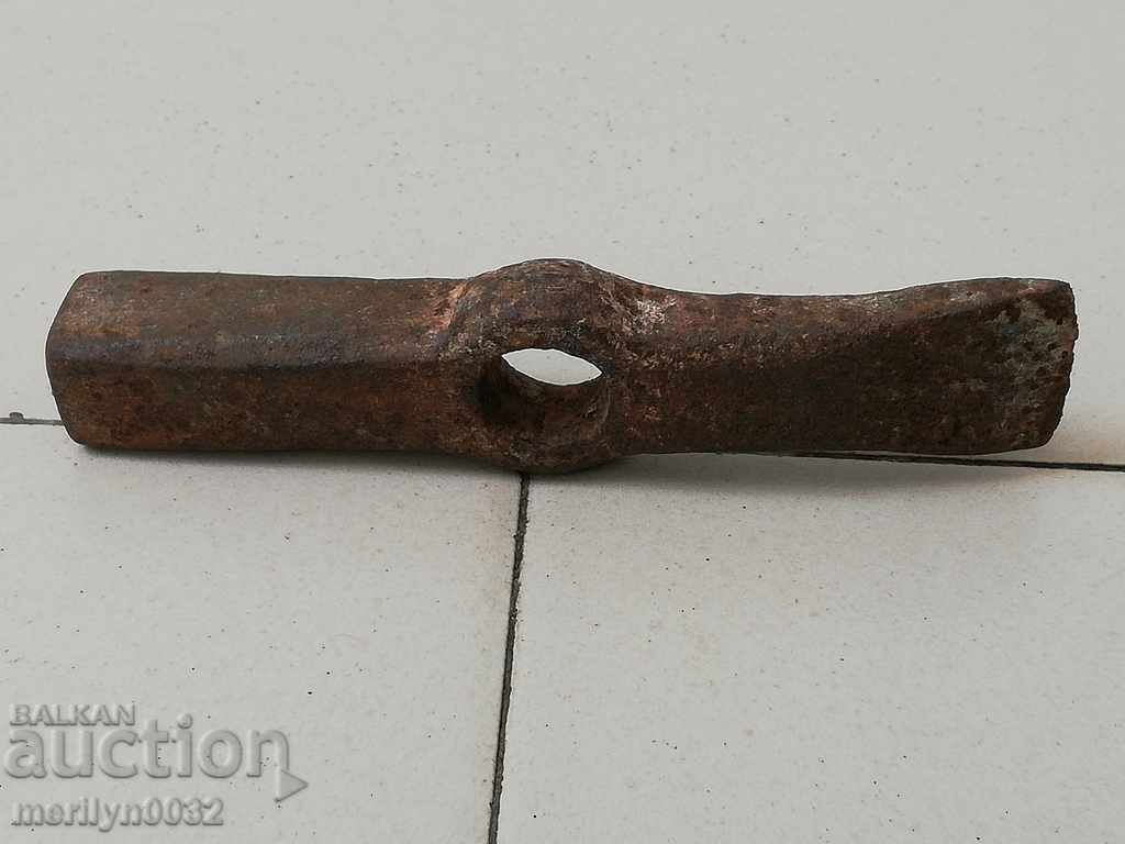 Old Bulgarian hammer hammer tool forged wrought iron with price 29.00 BGN | € 14.83 Old Bulgarian hammer hammer tool forged wrought iron with price 29.00 BGN | € 14.83