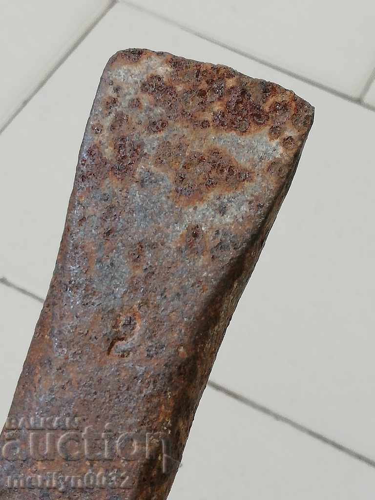 Auction Old Bulgarian hammer hammer tool forged wrought iron Auction Old Bulgarian hammer hammer tool forged wrought iron