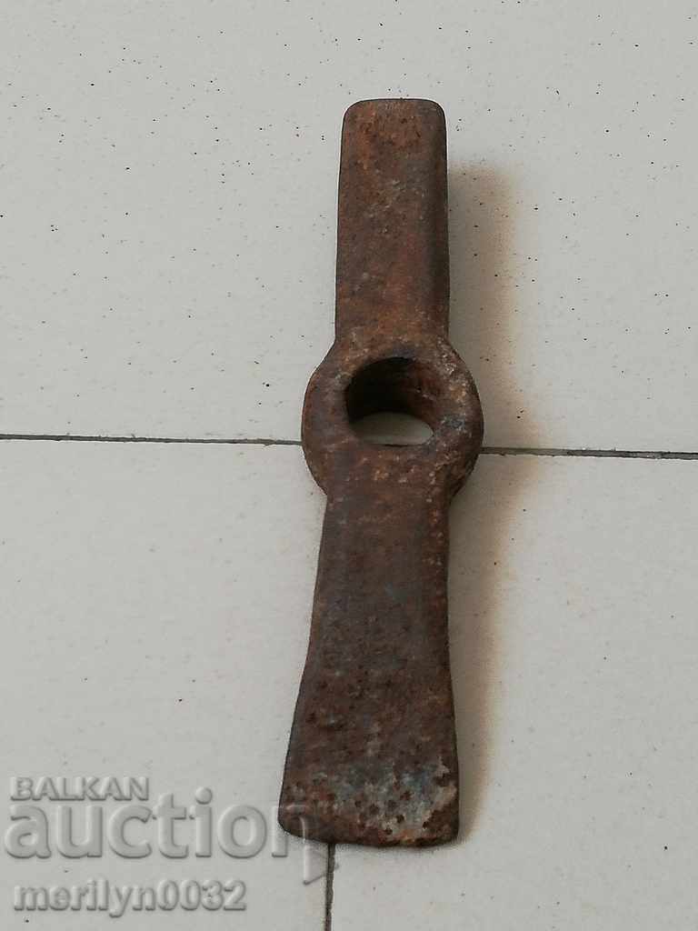 Old Bulgarian hammer hammer tool forged wrought iron - 6 Old Bulgarian hammer hammer tool forged wrought iron - 6