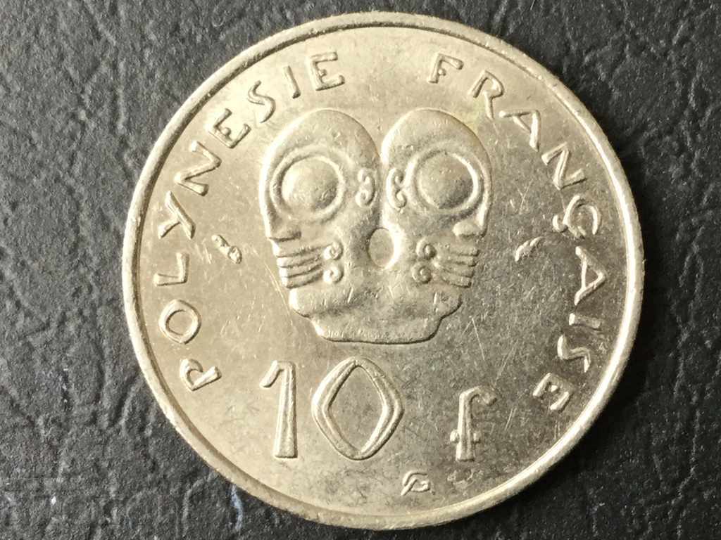 10 francs French Polynesia 1975 excellent
