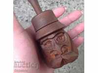 Wooden Lube for Tobacco Manual Wood Carving Sova Owl