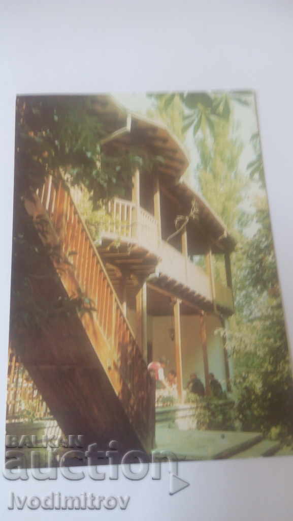 Postal card Drujba Restaurant Monastery wine cellar 1978