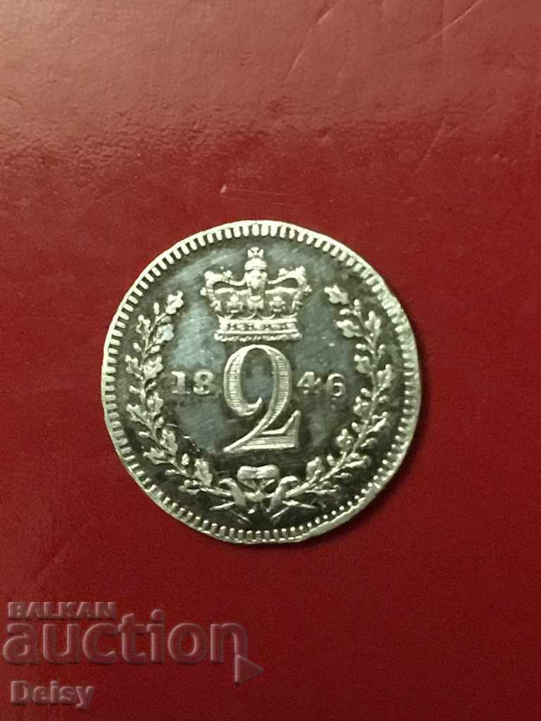Britain 2 pence 1846 Very rare!