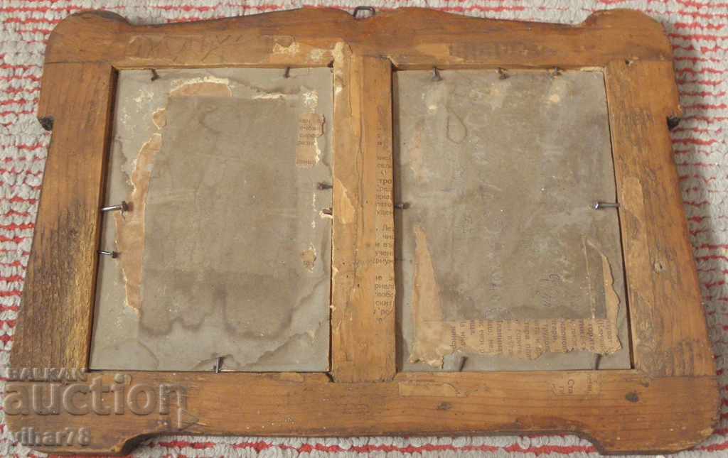 MULTI-OLD AND WRITE DUAL WOODEN FRAME WITH PHOTOS - 7 MULTI-OLD AND WRITE DUAL WOODEN FRAME WITH PHOTOS - 7