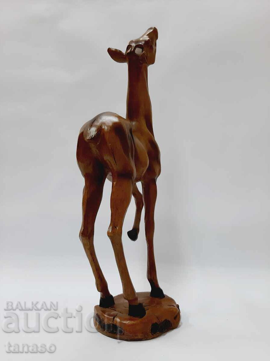 Figurină din polirășină în formă de cerb, decor artistic, 40 cm, maro - 5