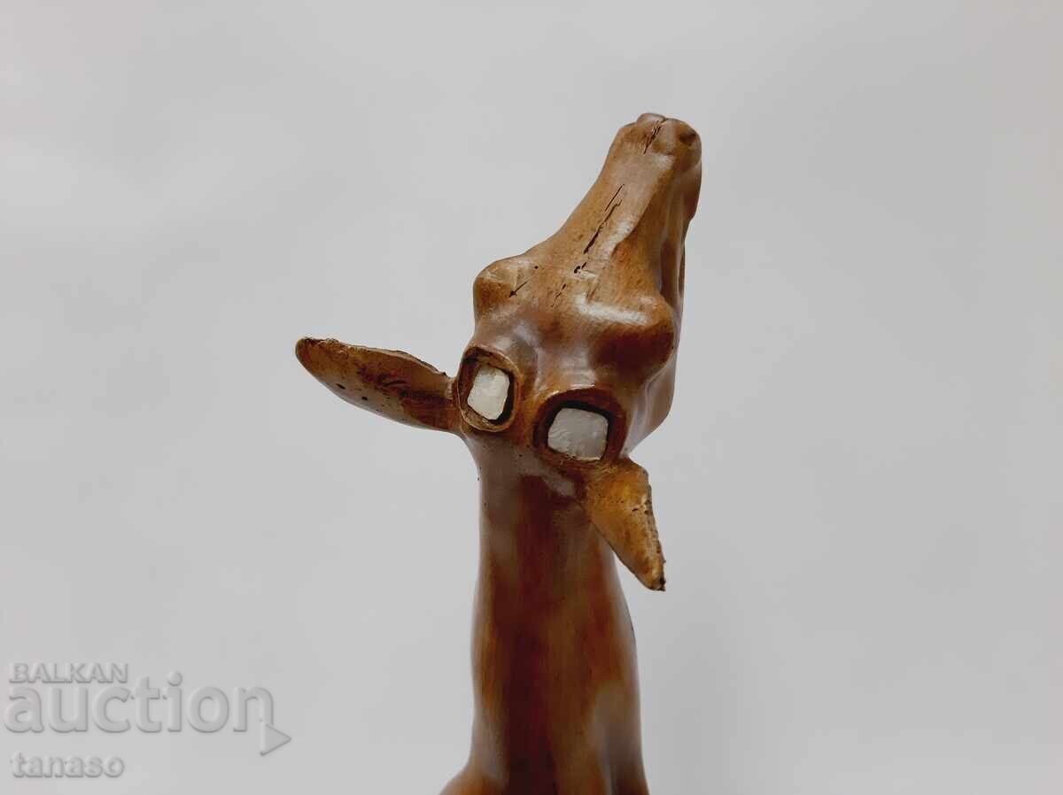 Figurină din polirășină în formă de cerb, decor artistic, 40 cm, maro - 7