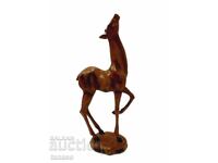 Figurină din polirășină în formă de cerb, decor artistic, 40 cm, maro