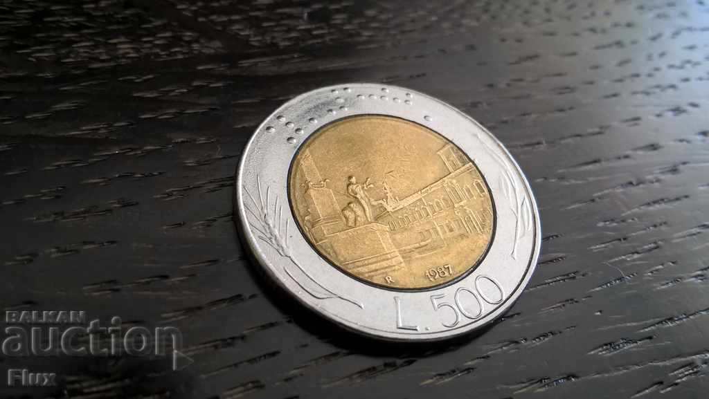 Monede - Italia - 500 liras | 1987.