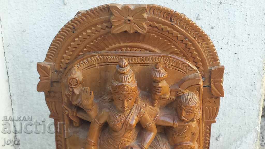 19TH CENTURY INDIAN WAR GODDESS DURGA WOODEN STATUETTE with price 300.00 BGN | € 153.39 19TH CENTURY INDIAN WAR GODDESS DURGA WOODEN STATUETTE with price 300.00 BGN | € 153.39