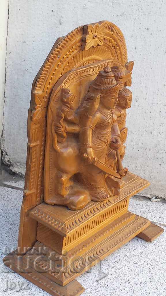 Delivery of 19TH CENTURY INDIAN WAR GODDESS DURGA WOODEN STATUETTE Delivery of 19TH CENTURY INDIAN WAR GODDESS DURGA WOODEN STATUETTE