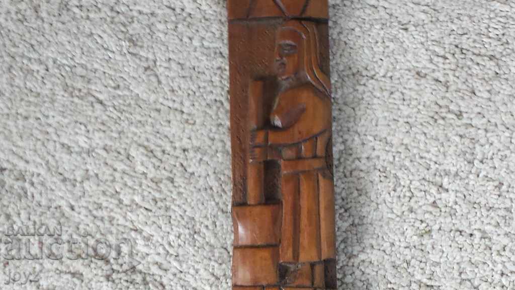 Delivery of African bas-relief with three figures for a wall Delivery of African bas-relief with three figures for a wall