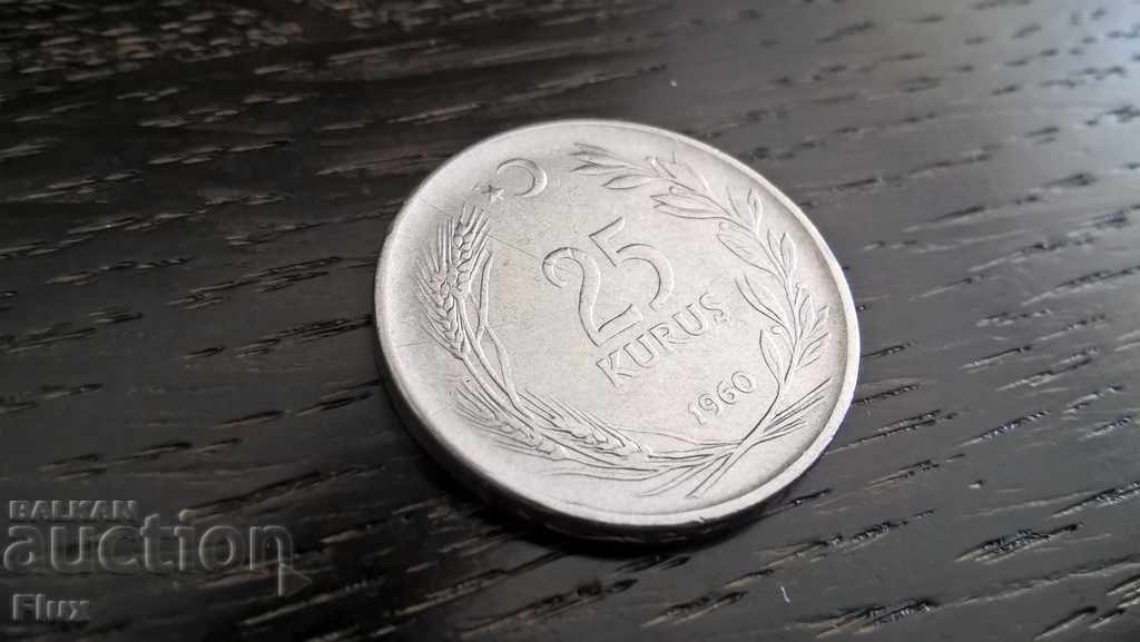 Coin - Turkey - 25 currus | 1960