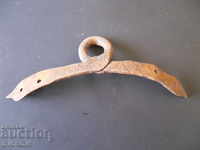 Old forged copper hose hinge