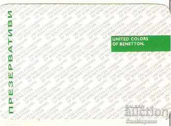 Календарче  Презервативи United color of Benetton  2003 г.