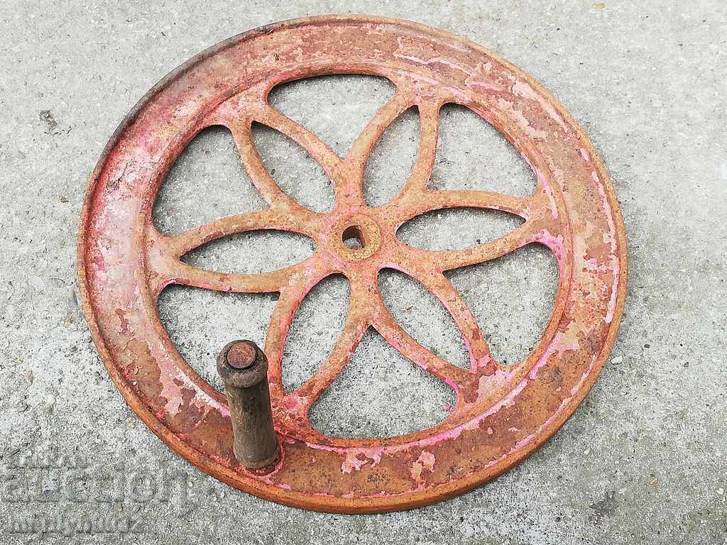 Wrought iron relief cast iron spinning wheel with price 89.00 BGN | € 45.50 Wrought iron relief cast iron spinning wheel with price 89.00 BGN | € 45.50
