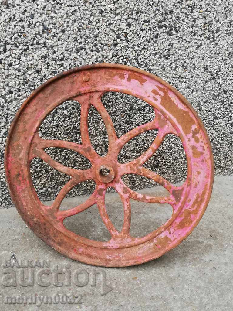 Wrought iron relief cast iron spinning wheel - 5 Wrought iron relief cast iron spinning wheel - 5