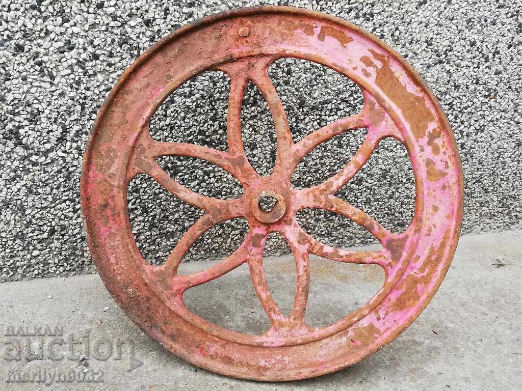 Wrought iron relief cast iron spinning wheel - 7 Wrought iron relief cast iron spinning wheel - 7