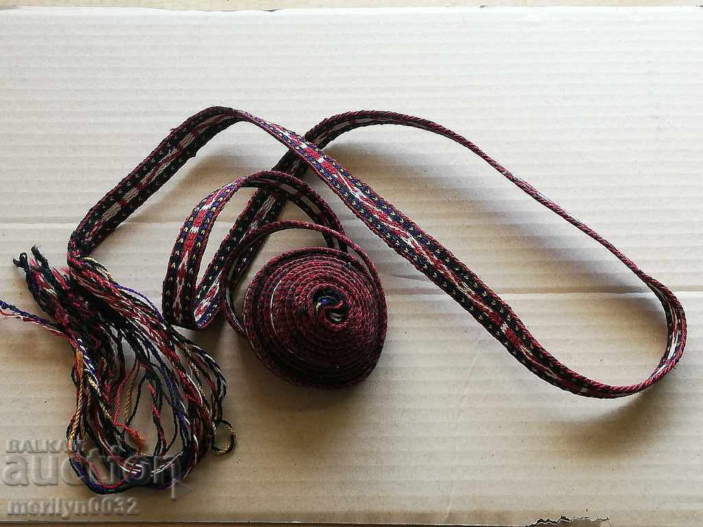Delivery of Old hand-woven belt, early 20th century costume
