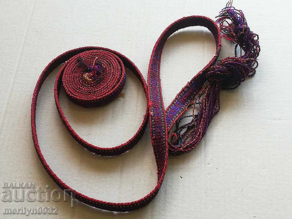 Old hand-woven belt beginning of XX century costume