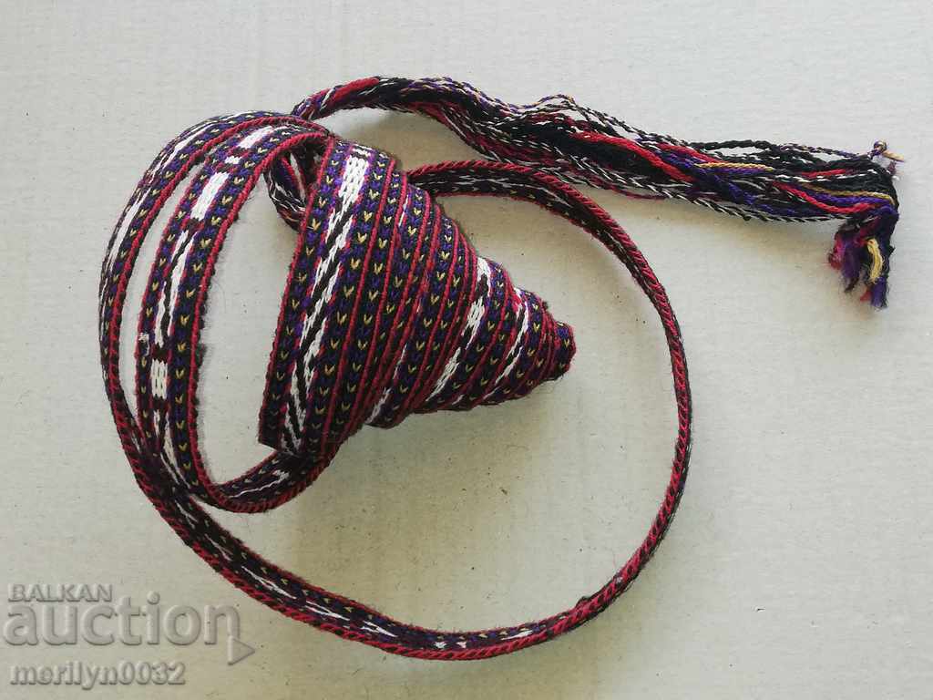 Old hand-woven belt, early 20th century costume Old hand-woven belt, early 20th century costume