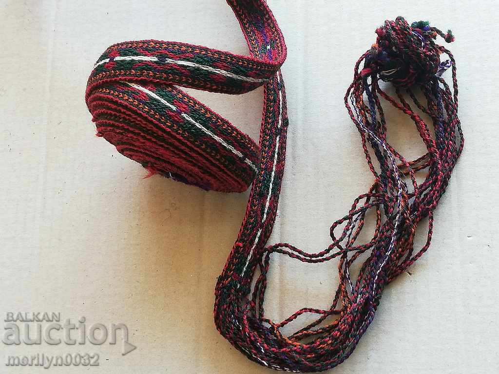 Old hand-woven belt, early 20th century costume - 5 Old hand-woven belt, early 20th century costume - 5