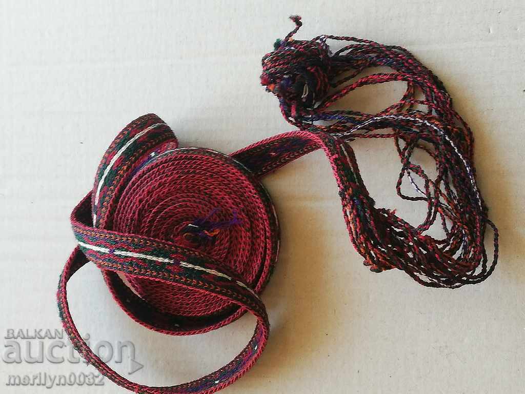 Old hand-woven belt beginning of XX century costume