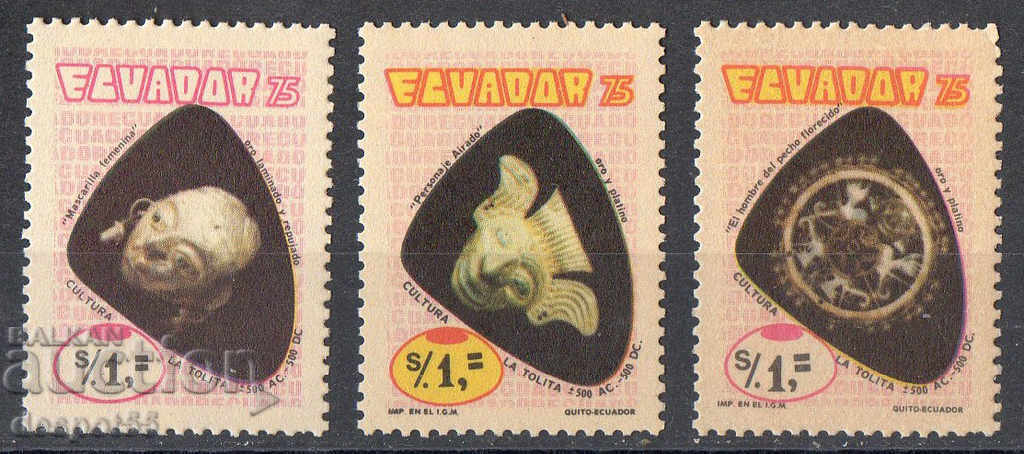 1976. Ecuador. Archaeological finds.