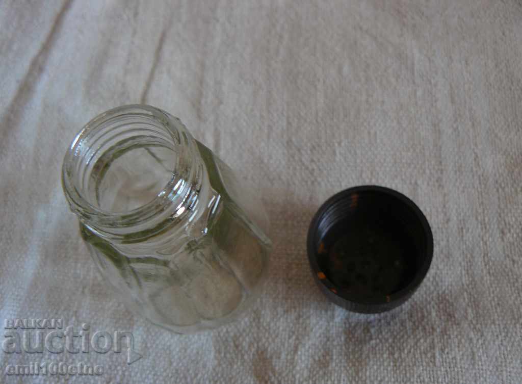 Delivery of An old glass salad with a bakelite cap Delivery of An old glass salad with a bakelite cap