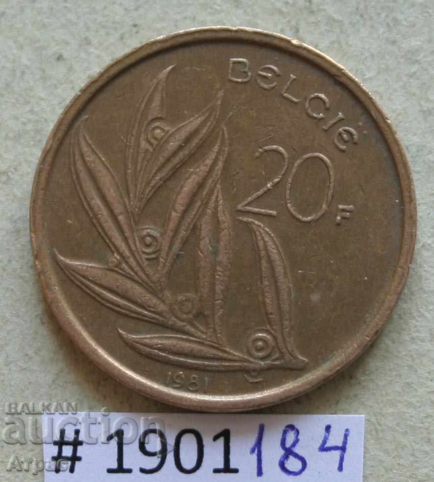 20 φράγκα 1981 Βέλγιο - Κάτω Χώρες