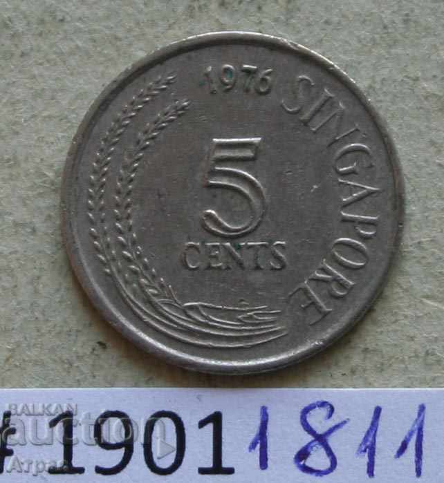 5 cents 1976 Singapore