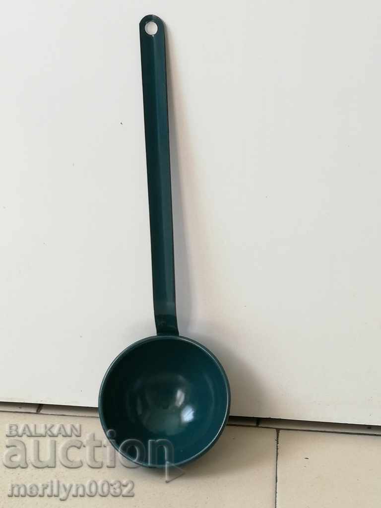 Old enamelled ladle, Bulgaria with price 16.00 BGN | € 8.18 Old enamelled ladle, Bulgaria with price 16.00 BGN | € 8.18