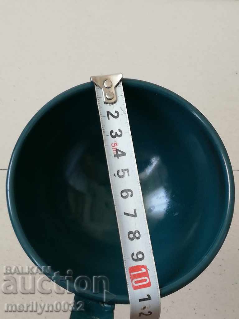 Delivery of Old enamelled ladle, Bulgaria Delivery of Old enamelled ladle, Bulgaria