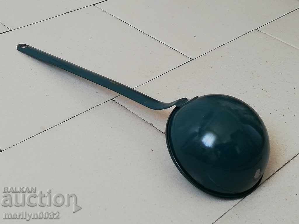 Old enamelled ladle, Bulgaria - 5 Old enamelled ladle, Bulgaria - 5