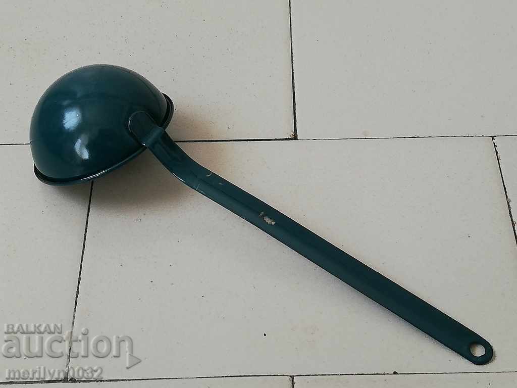 Old enamelled ladle, Bulgaria - 6 Old enamelled ladle, Bulgaria - 6