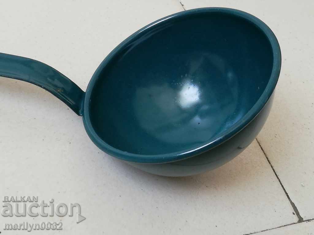 Old enamelled ladle, Bulgaria - 7 Old enamelled ladle, Bulgaria - 7