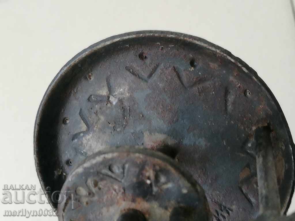 Old forged candlestick, candle, wrought iron candelabra - 7 Old forged candlestick, candle, wrought iron candelabra - 7