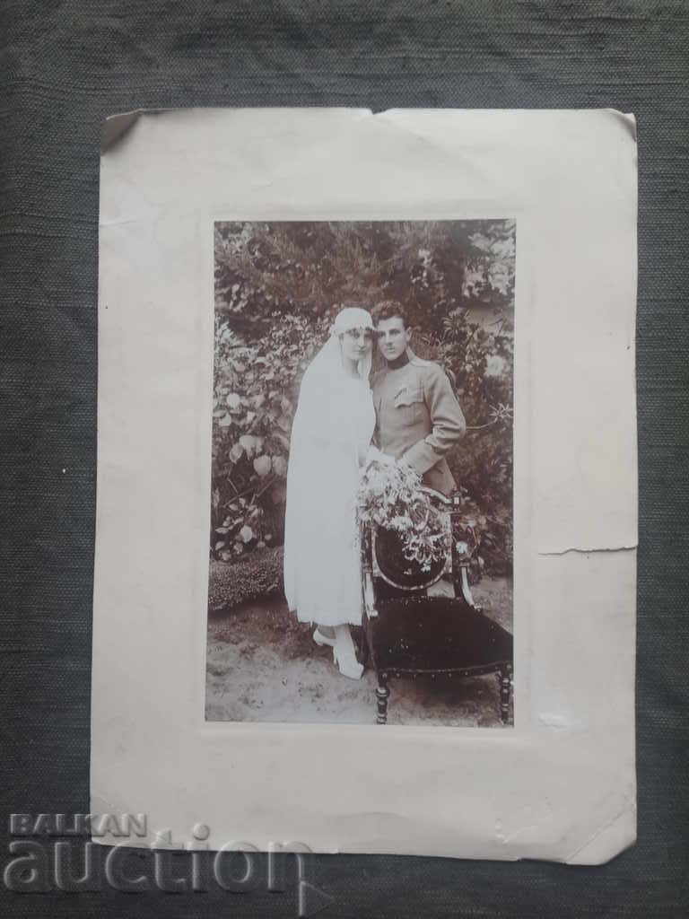Fotografie de nuntă a unui ofițer regal