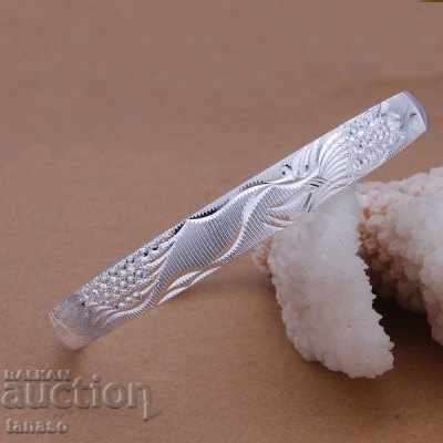 Livrarea Brățară argintie cu ornamente – manufactură italiană – elegantă