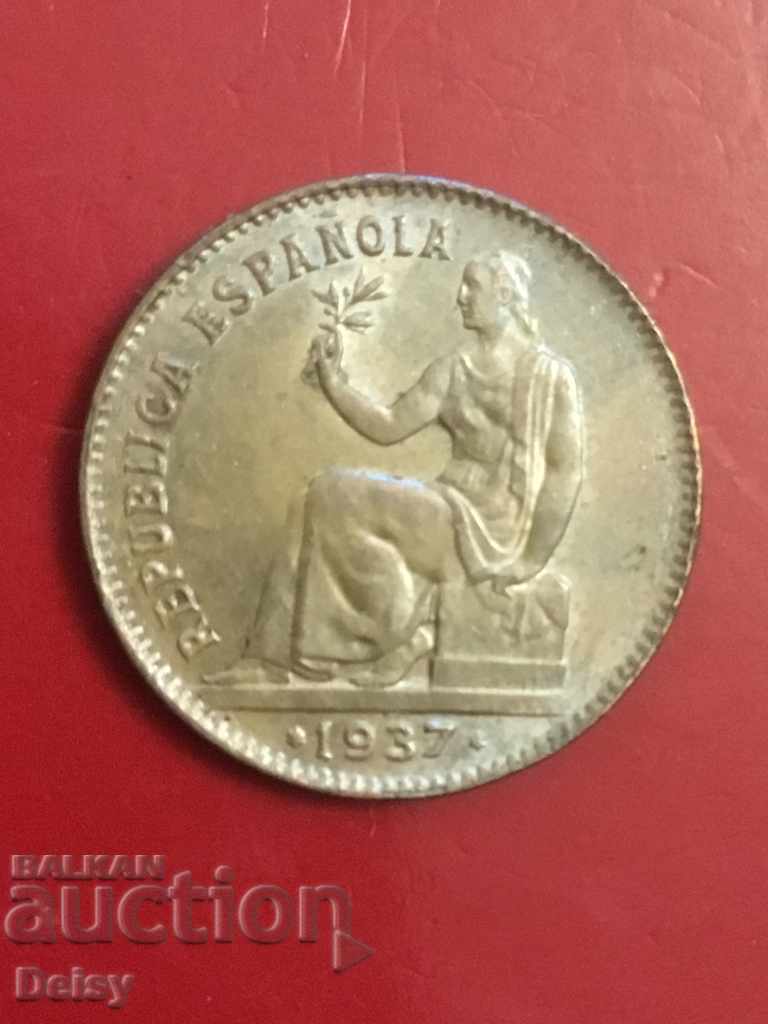 Spain 50 centimes 1937 UNC!