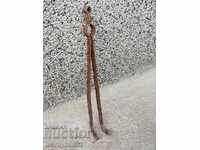 Old dilaf, tongs, wrought iron for oven