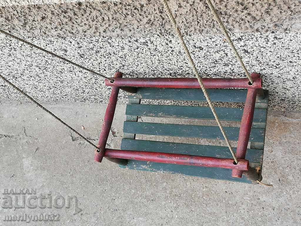 Old child swing primitive with the original wooden dyes with price 68.00 BGN | € 34.77 Old child swing primitive with the original wooden dyes with price 68.00 BGN | € 34.77