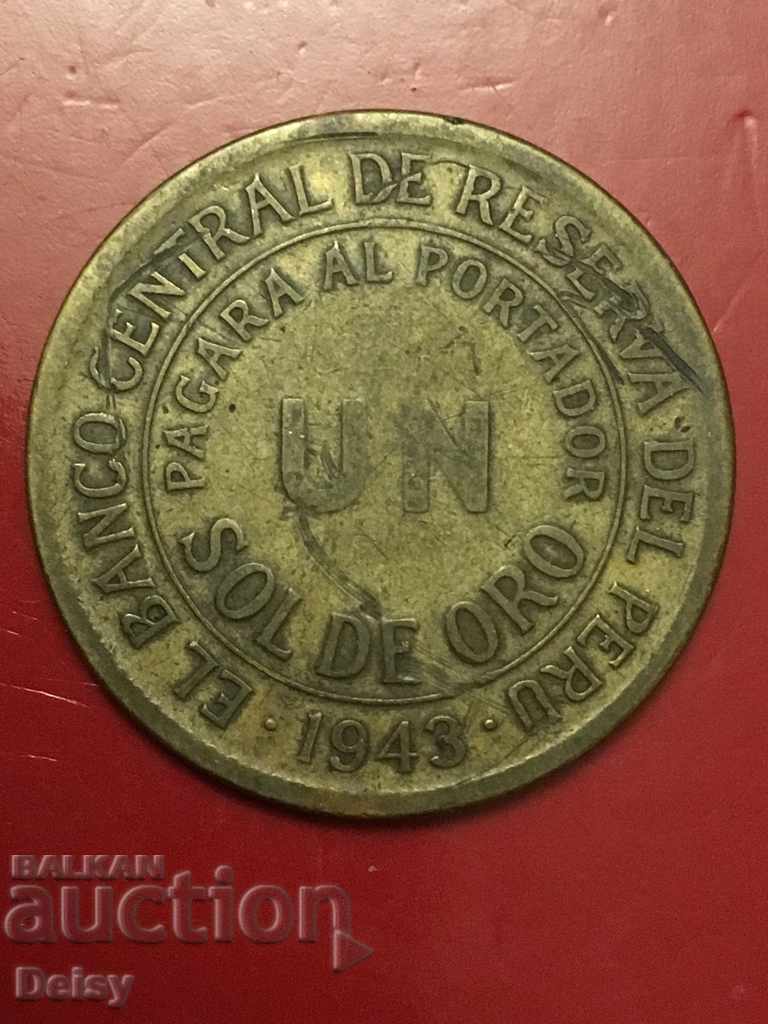Перу 1 сол 1943г.